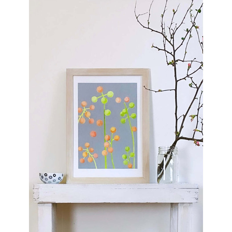 Brunia On Gray Print, 19" H x 13" W