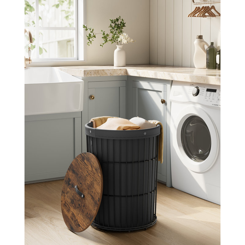 Wood Laundry Hamper with Handles