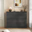 Ensemble de chambre à coucher 4 pièces Dornisha, commode double 9 tiroirs 47 po, commode double 6 tiroirs et table de chevet 2 pièces-1630507692-1635688252
