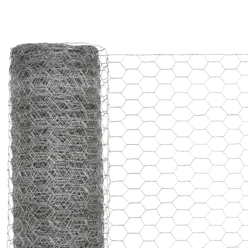 Clôture en métal argenté Cadmar, H 4,9 pi x l 82 pi