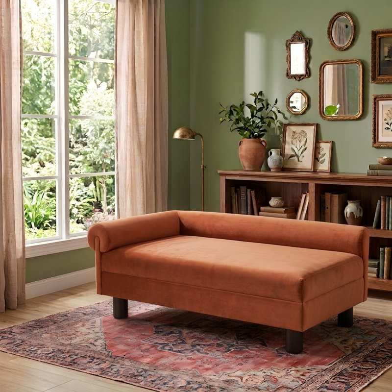 Lit pour chien Malcolm Elegant Rectangle, Orange