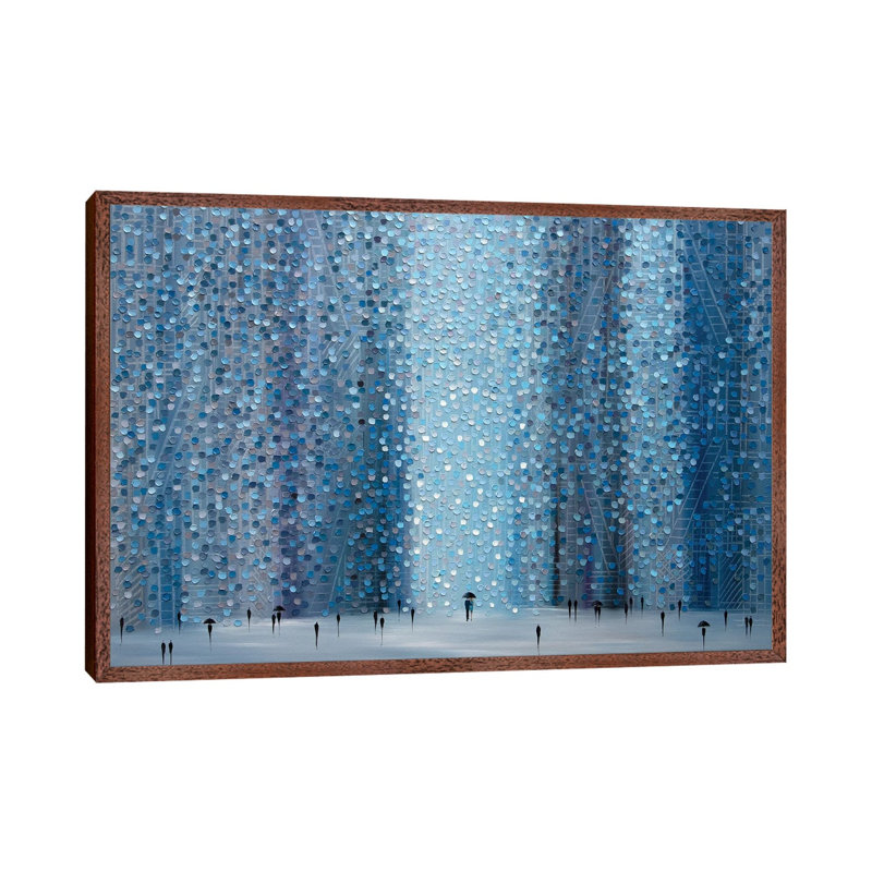 Rain And You by Ekaterina Ermilkina - Painting on Canvas, 66.04 cm H x 45.72 cm W, Classic Brown Wood Framed