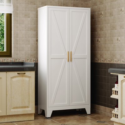 4-tier 61" Tall Metal Kitchen Pantry Storage Cabinet