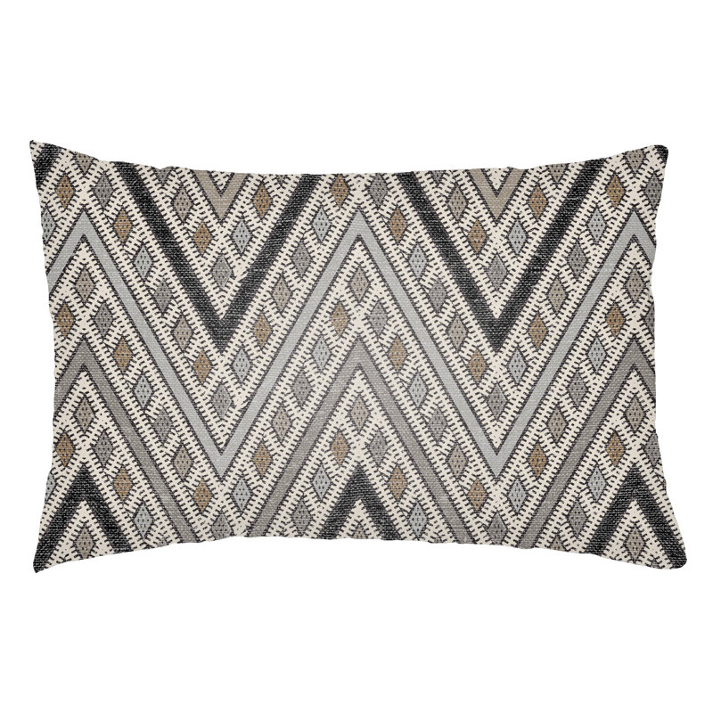 Lolita Leilani Indoor/Outdoor Lumbar Pillow, Gray/Light Gray