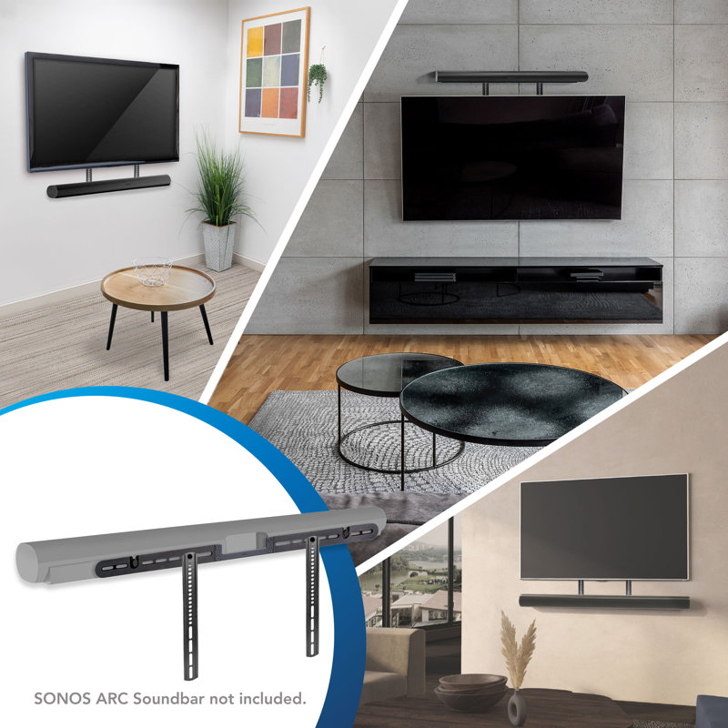 Mount-It Black Swivel Wall Mount for Screens Holds up to 17.8 Lb.
