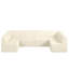 Canapé modulaire moderne pour chambre à coucher beige - tissu doux, sièges spacieux, sans assemblage en velours côtelé pour les appartements, confortable, tissu