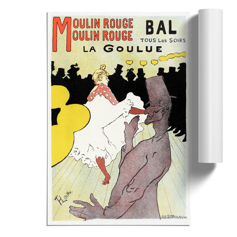 Moulin Rouge La Goulue by Henri de Toulouse Lautrec - Frameless Print, 42cm H x 30cm W x 0.1cm D