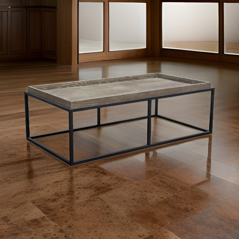 Ediz Solid Wood Top Single Coffee Table