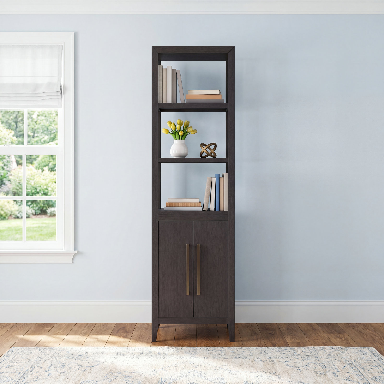 Alsup Solid Wood Freestanding Linen Cabinet