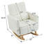 Chaise berçante d'appoint rembourrée avec coussin