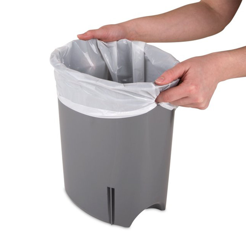 Sterilite 10818002 2.6 Gallon Ultra StepOn Wastebasket with Lid and Base, 6 Pack