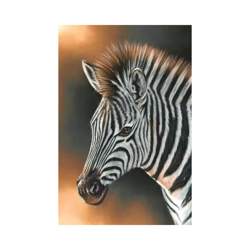 Zebra 1 Piece Wrapped Canvas Wall Art, 152.5 cm H x 101.5 cm W