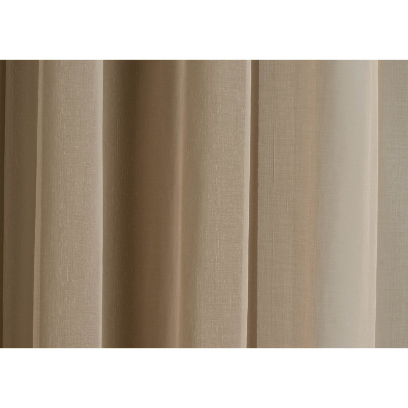 Temple Sheer Curtain Single Panel, Pink, Linen