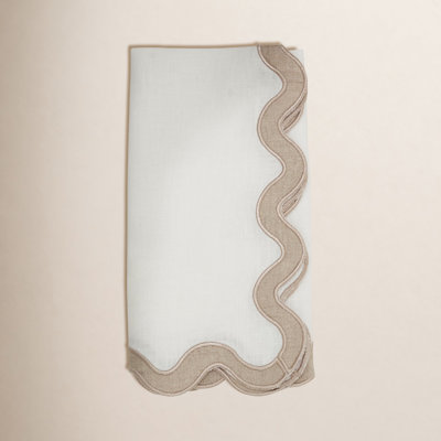 100% Linen Scalloped Napkin