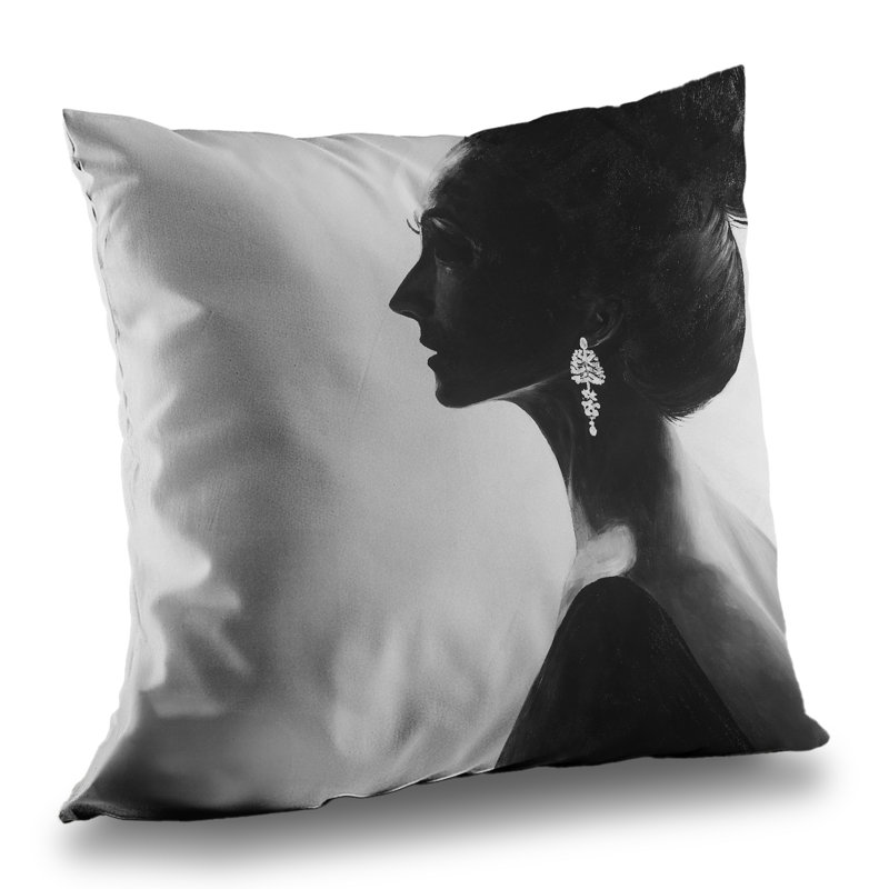 Chic Woman Living Room White – Throw Pillow Cover Only, Double-Sided Print, Insert Not Included, Square 14"