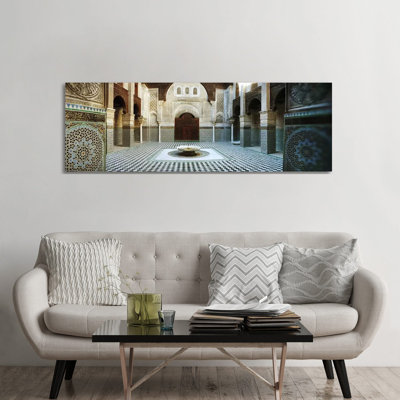 Interiors Of A Medersa, Medersa Bou Inania, Fez, Morocco - Wrapped Canvas Panoramic Print