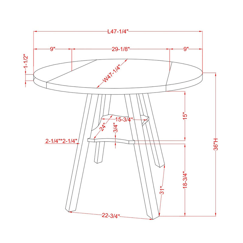 Hadrie Extendable Round Solid Wood Base Dining Table, Light Grey