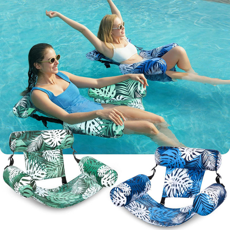 Paquet de 2 chaises de piscine gonflables pour adultes flottant avec un matériau robuste