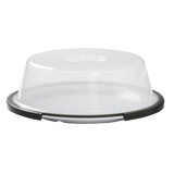 GET CO-107-CL Plastic Reusable Plate Covers for WP-10, Clear (Set of 12)