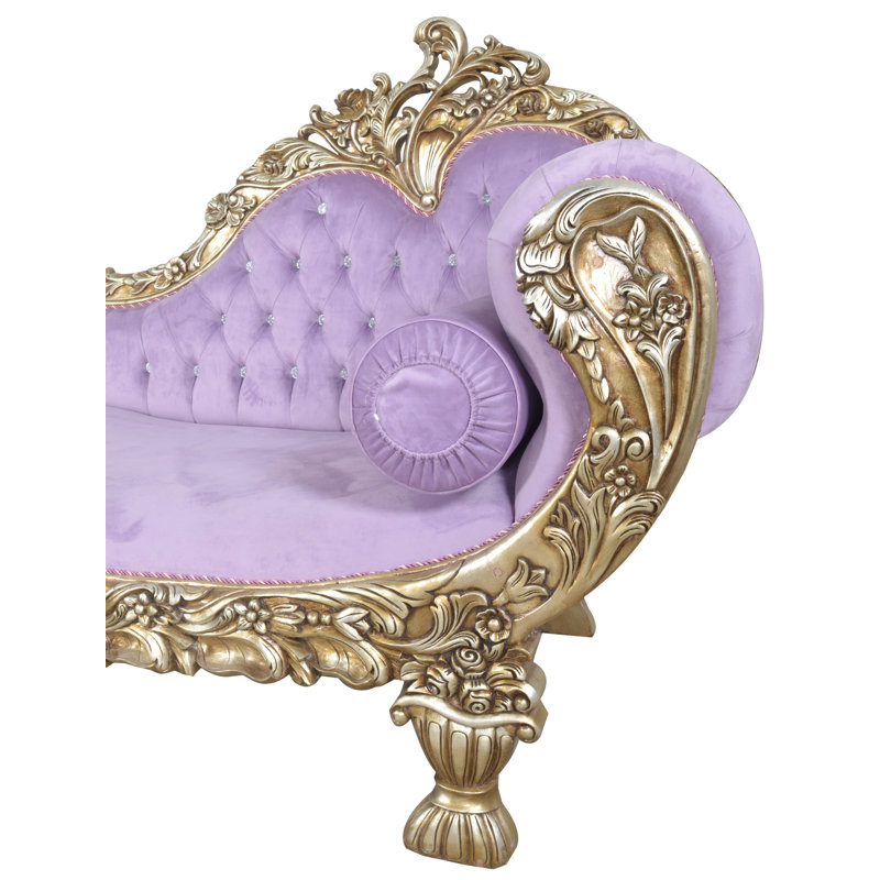 Chaise longue Eliyannah Gold, Lavande, Platine