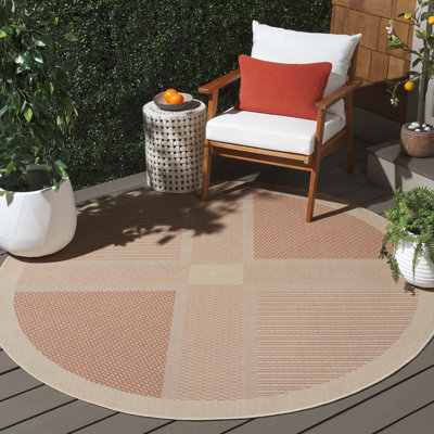Tapis d'intérieur / extérieur à motif géométrique Dirks Performance