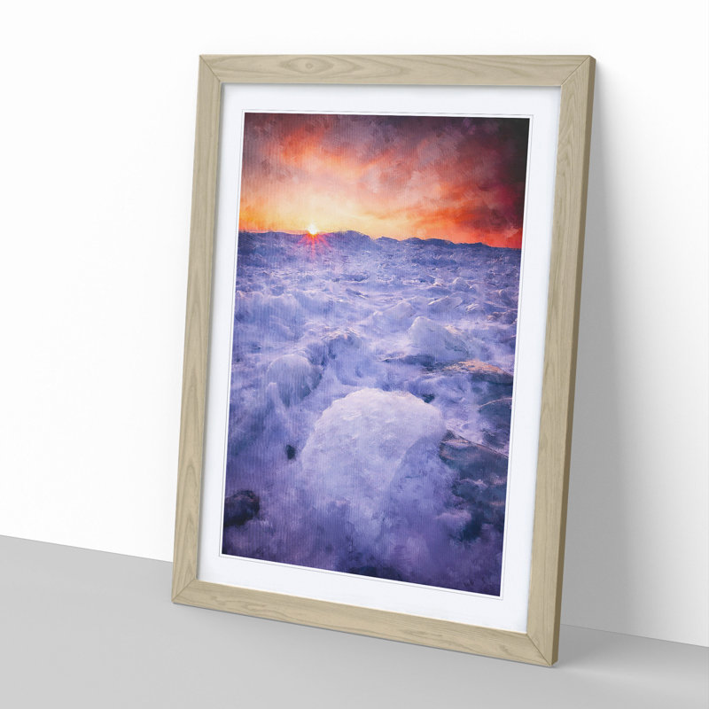 Field of Ice - Framed Print, Oak Framed, 65cm H x 48cm W x 2cm D