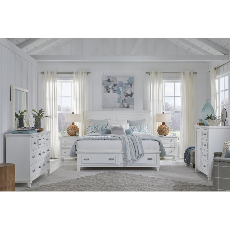 Lit de rangement Monti California, gris, Très grand californien, 2 Pcs: Bed, Nightstand