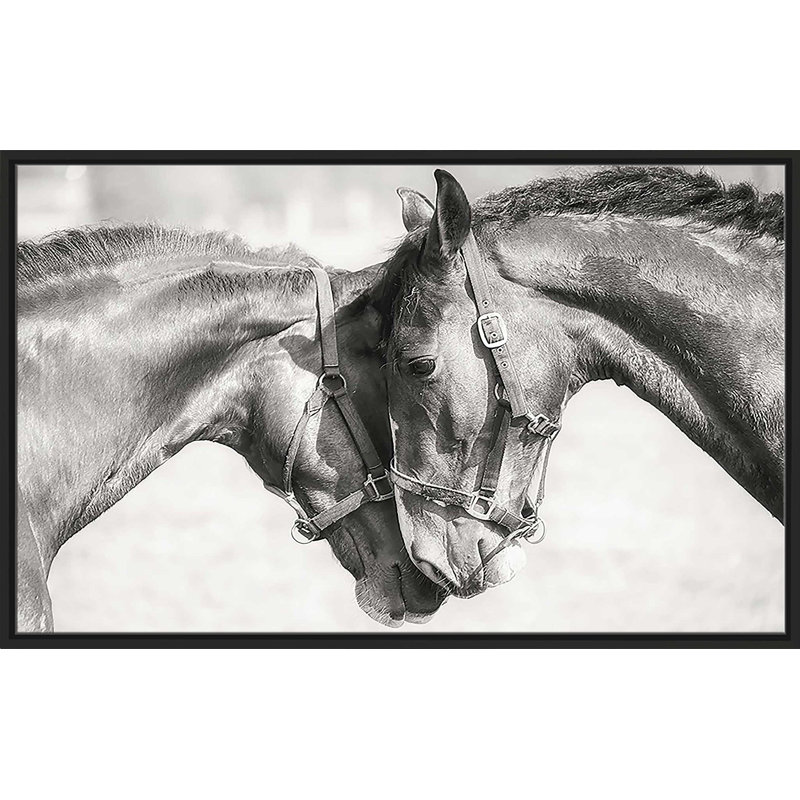 «Friends» par Lars Van de Goor, Cadre flottant noir, H 21,5 po x l 33,5 po x P 2 po