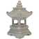 13.5" Dark Gray Pagoda Outdoor Garden Statue