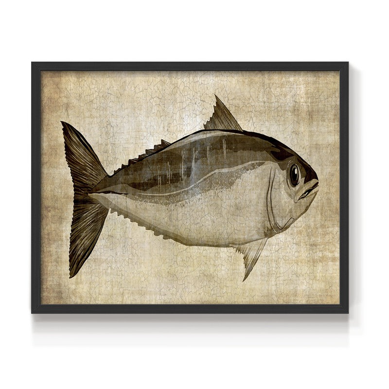 «Big Catch I», reproduction encadrée, Noir, noir, noir, noir, H 16 po x l 20 po