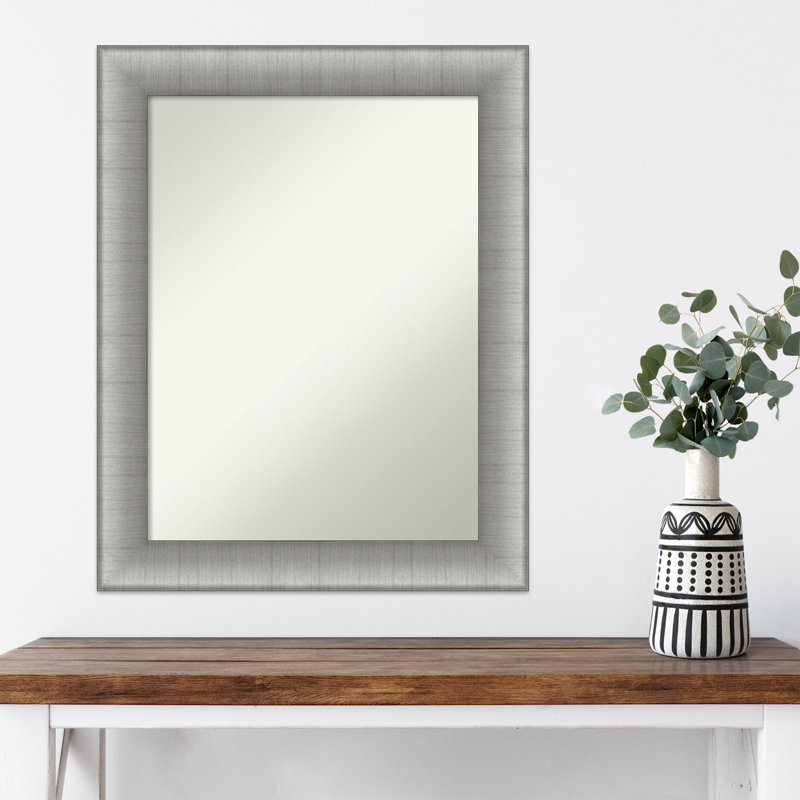 Miroir d'appoint mural en plastique gris, 28,75 po x 22,75 po