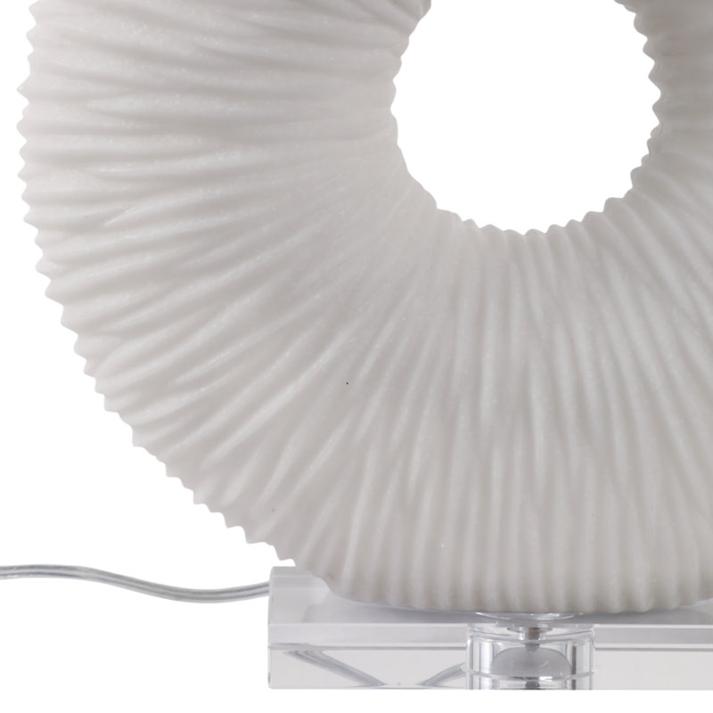 Lampe de table moderne avec abat-jour rectangulaire ovale - Lampe de chevet pour la chambre à coucher et le salon, le bureau et l'éclairage de table d'appoint - 31 po, blanc