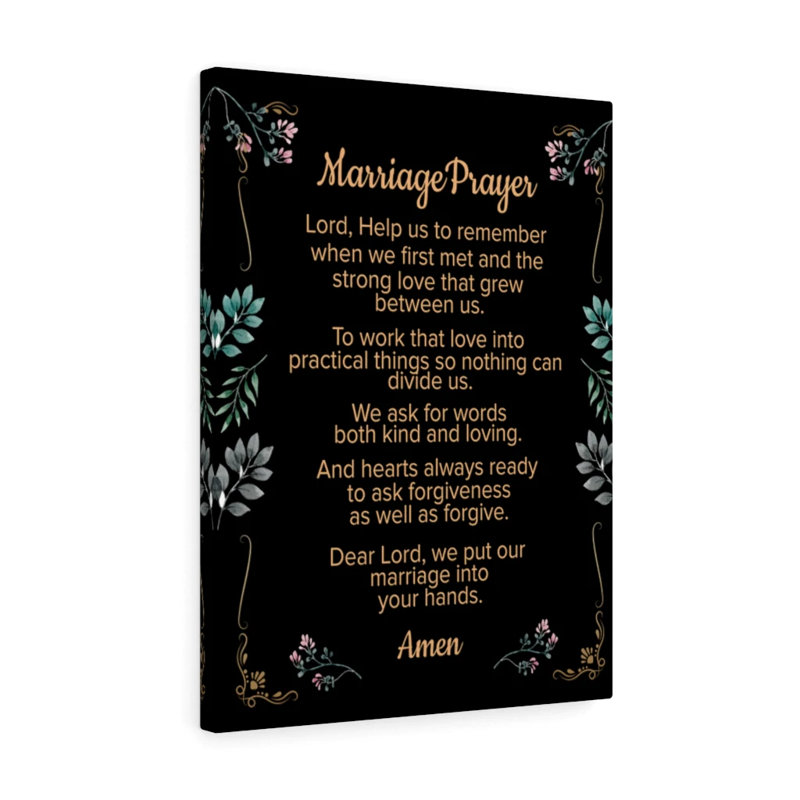 Marriage Prayer - Wrapped Canvas Print, 41cm H x 30cm W