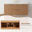 Meuble-lavabo mural simple 47,24 po avec panneau en bois aggloméré et finition grain de bois