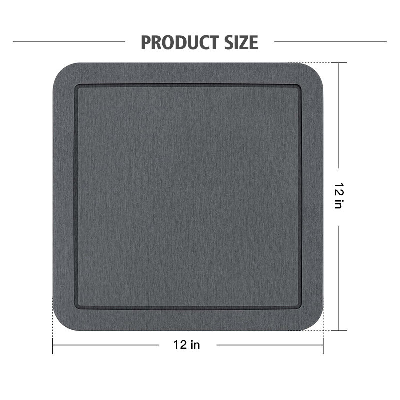 Paquet de 2 soucoupes pour plantes en diatomite, plateaux en pierre absorbant à séchage rapide, rainures profondes pour plantes d'intérieur, porte-savon et éponge