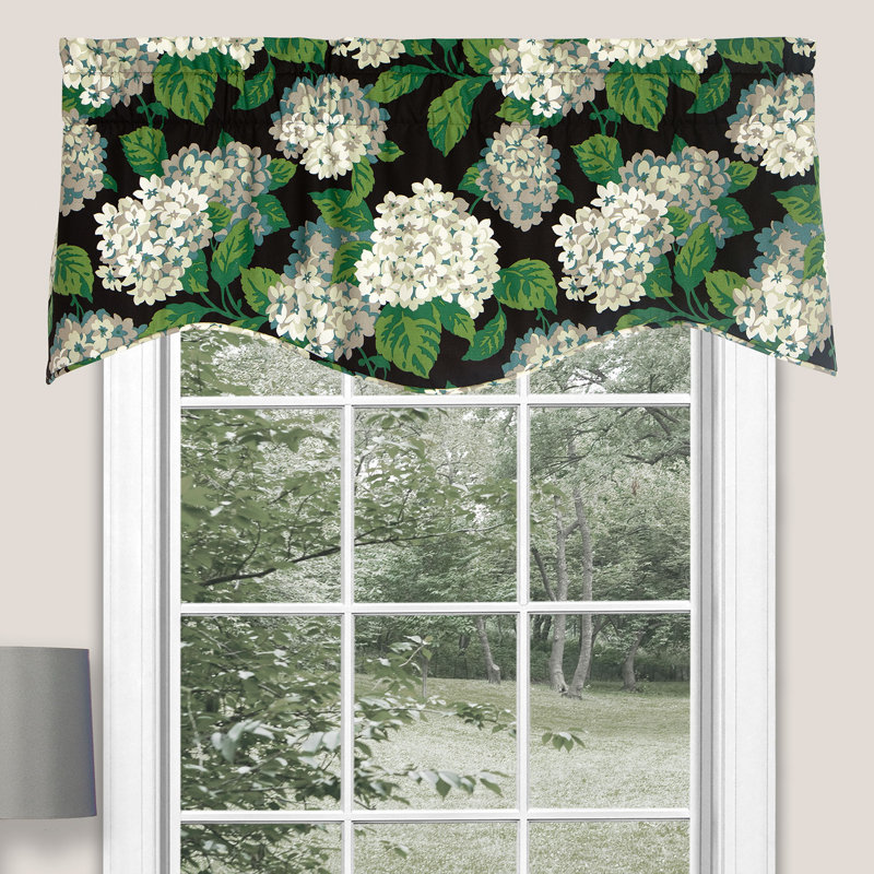 Cantonnière traditionnelle en coton Hydrandea Onyx
