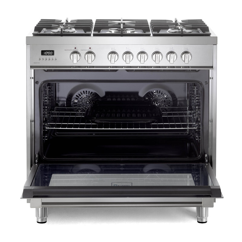 Verona Prima 36" 5 Burner Single Dual Fuel Range Stainless