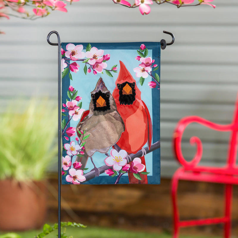 Drapeau de jardin appliques cardinal
