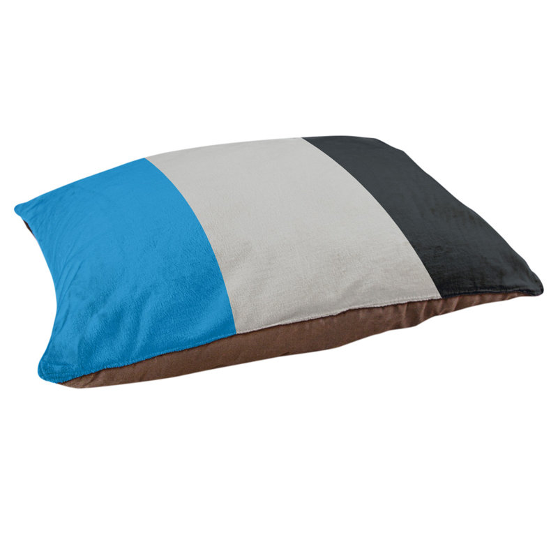Coussin Detroit, Blue/Silver/Black, Large (40" W x 30" D x 6.5" H)