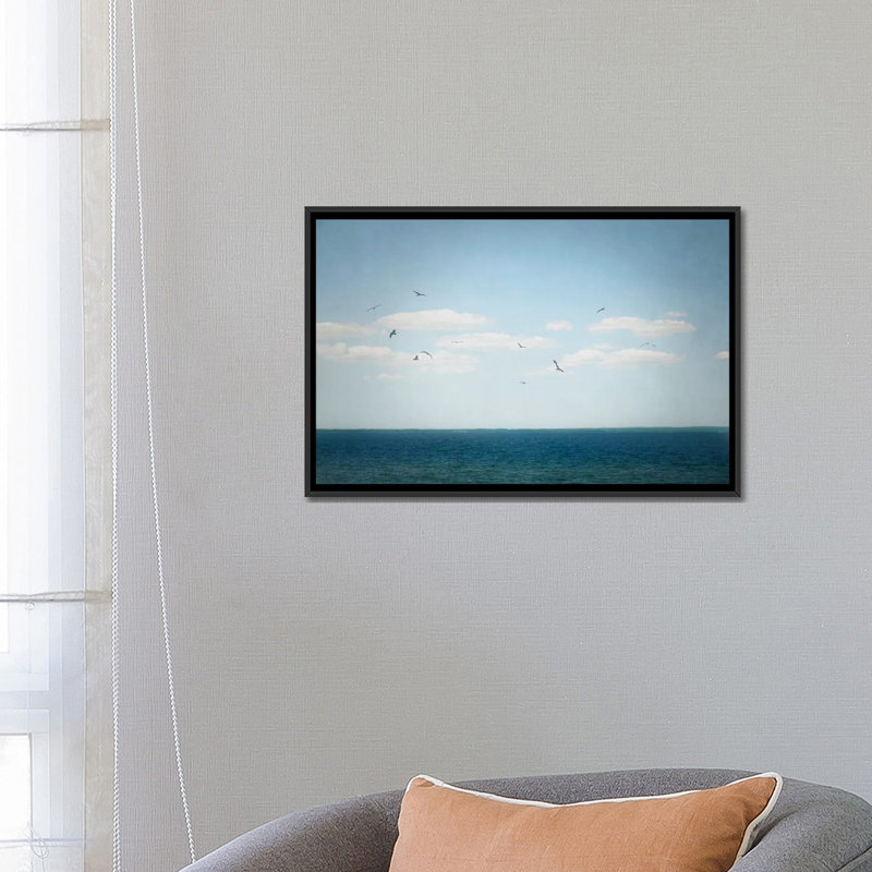 Calm Days IV, reproduction de photo sur toile tendue, H 18 po x l 26 po x P 1,5 po, Toile avec cadre noir, Pas de tapis