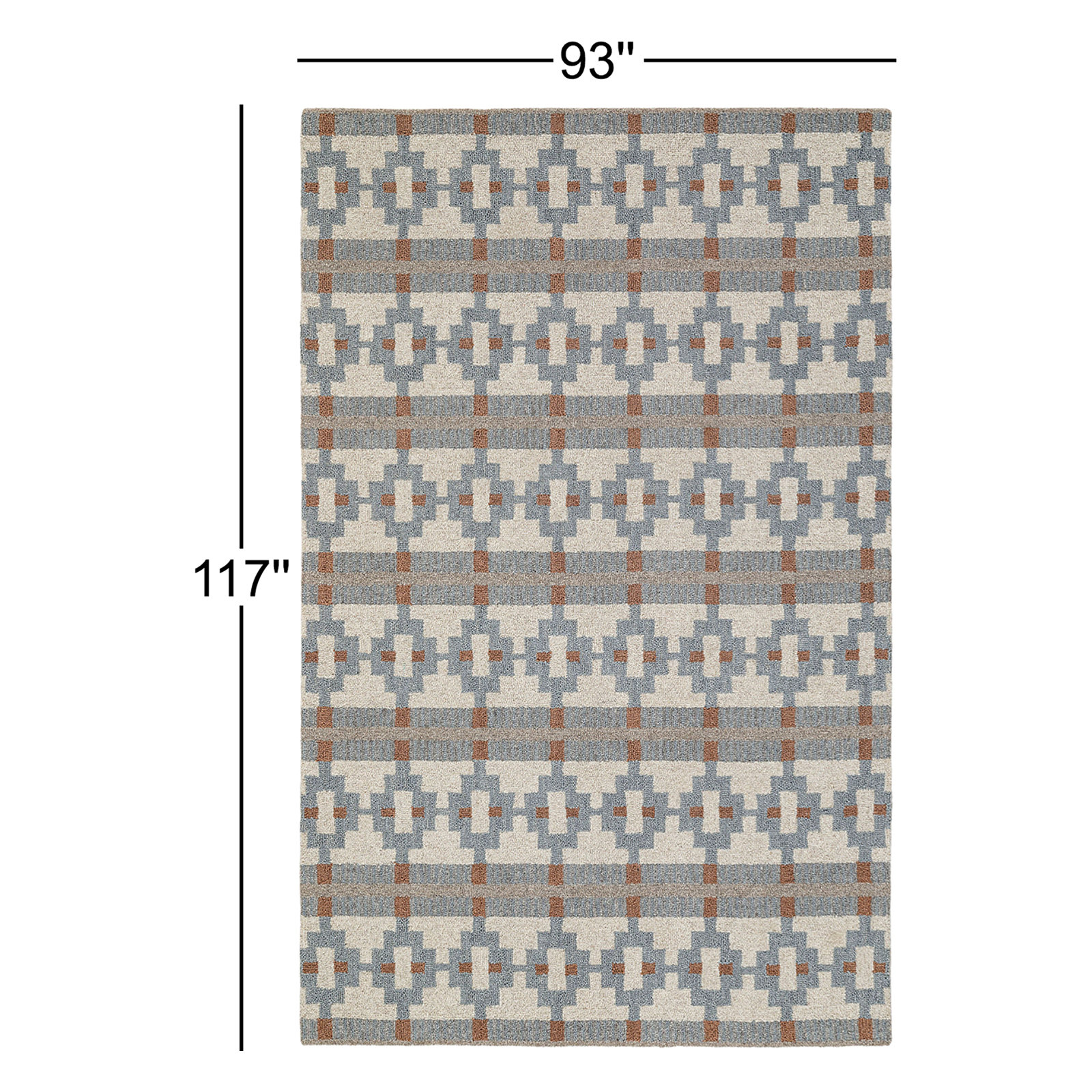 Elsey Hand Tufted Wool Rug, Rectangle 7'9" x 9'9"