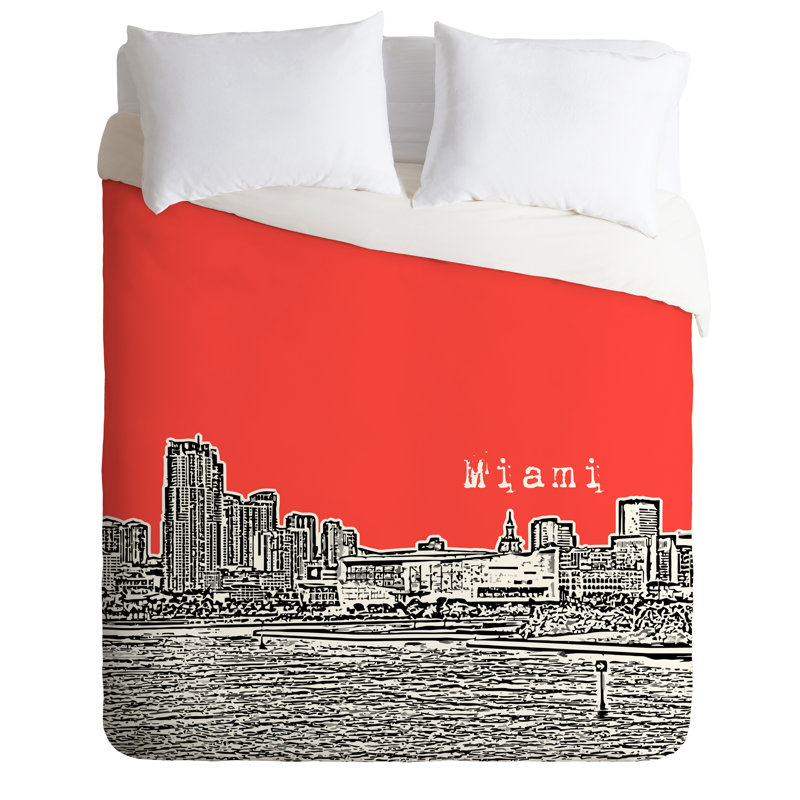 Housse de couette Bird Ave Miami, Simple, Rouge