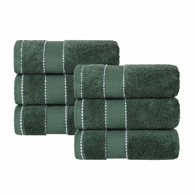 Treiber Egyptian Giza Cotton Hand Towel, Forest Green