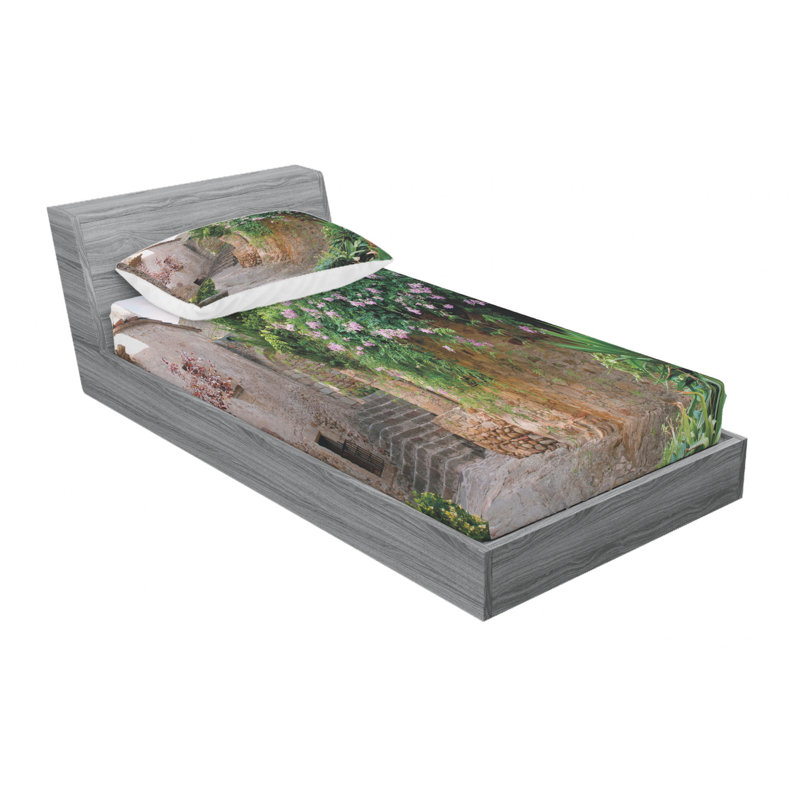 Ensemble de draps de jardin summer, Ensemble de draps pour lit simple TG avec drap-hou