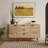 59.1" W 2-door 3-Drawer Sideboard Cabinet with rounded corner Natural Oak Manufactured Wood