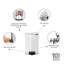 Brabantia NewIcon 12 Litre Soft Closing Pedal Bin with Metal Inner Bucket-21397399