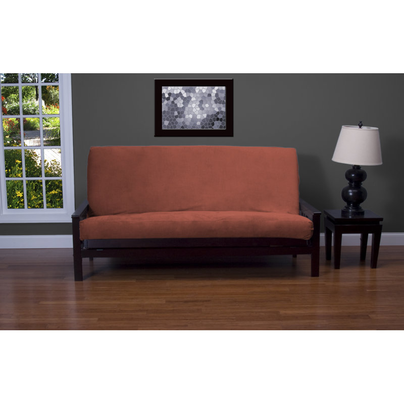 Housse pour futon à coussins carrés/rectangulaires, Simple, Gris dévalé