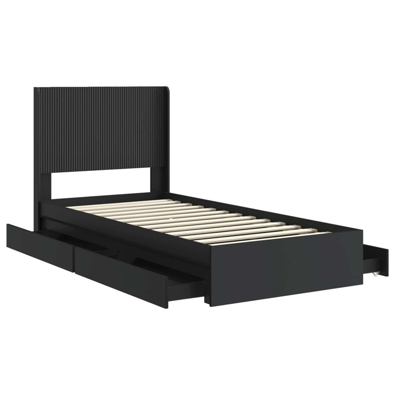 Bed, Small Single (75 x 90cm), Black