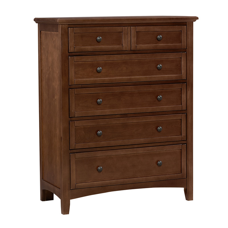 Yaovi 40'' W 6 - Drawer Dresser, Warm Cherry