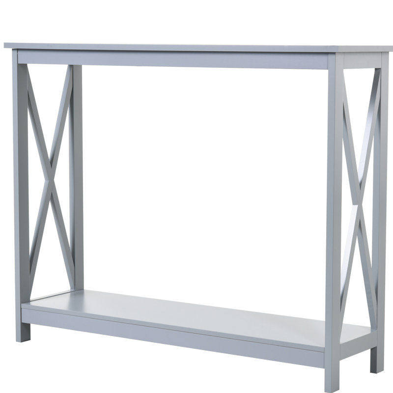 Console de couloir grise avec rangement, pour le salon, le vestibule
